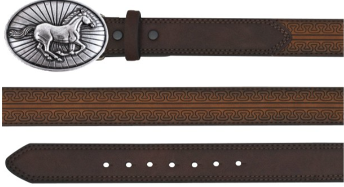 Arena Ace Boys Belt Serpentine Emboss and Buckle