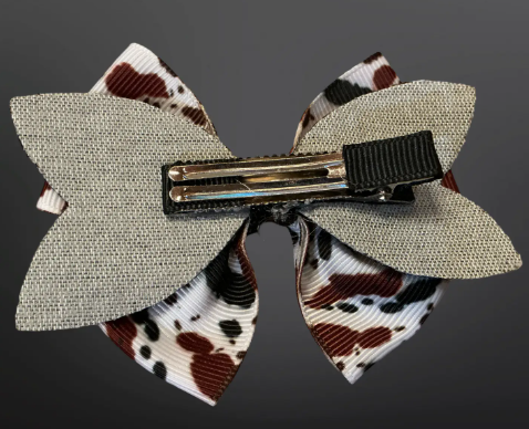Western Cow Print Hair Bow