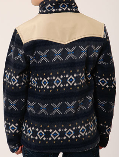 Roper Navy Aztec Print Boys Jackets