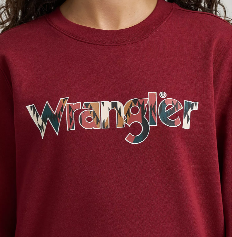 Wrangler Women Crop Crew Logo