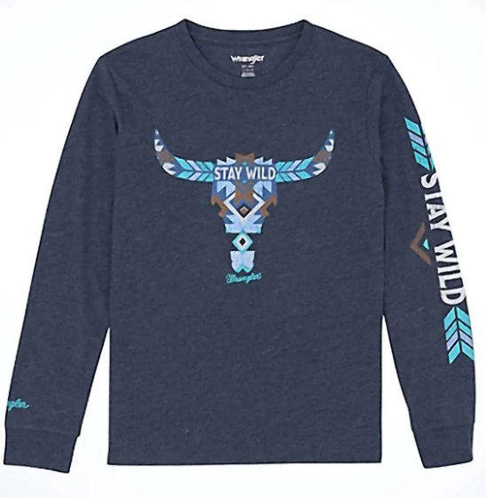 Wrangler Boys Long Sleeve Graphic T-Shirt