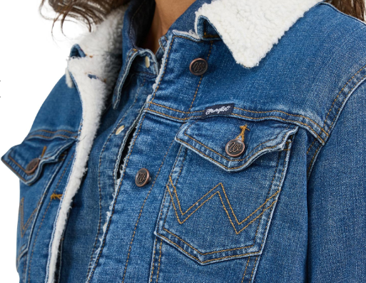 Wrangler Denim Sherpa Women Jacket