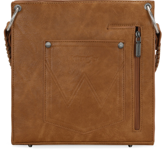 Wrangler Floral Embossed Fringe Concealed Carry Hobo/Crossbody