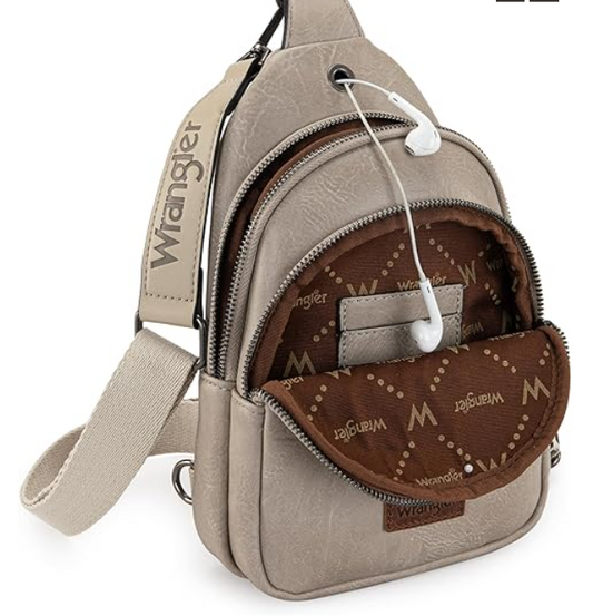 Wrangler Sling Bag/Crossbody/Chest Bag Dual Zippered Compartment