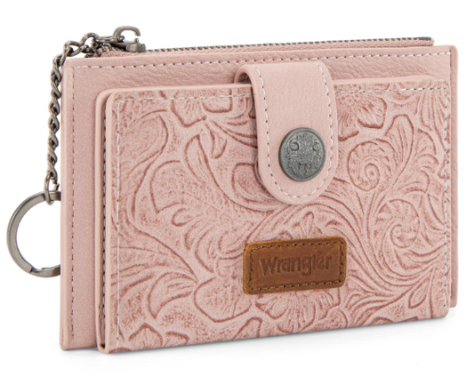 Wrangler Floral Embossed Bi-fold Wallet with Key Ring
