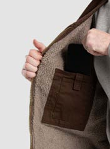 Heartland Sherpa-Lined Washed Duck V-Neck Vest