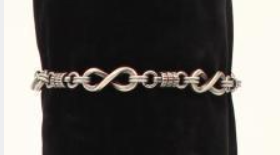 Silver Strike Men's Bracelet Infinity Chain Silver