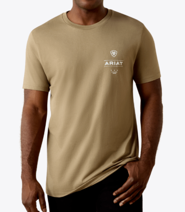 MNS Ariat Wooden Diamond Flag V2 Buckle SMU Classic Fit T-Shirt