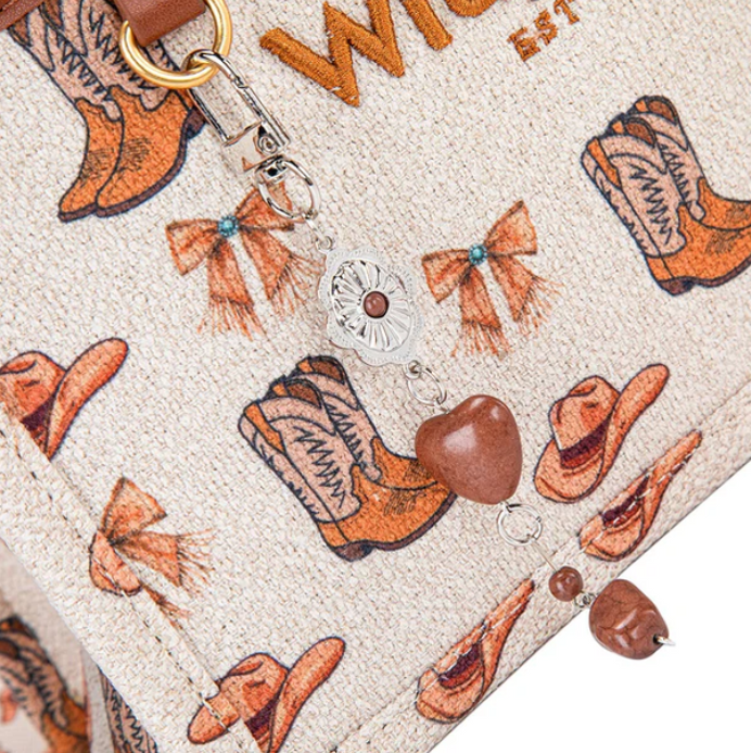 Wrangler Western Print Cowgirl Tote Bag/Crossbody