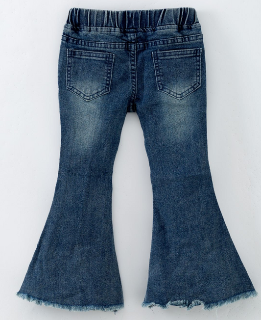 Clover Cottage Girl Jean "Pearl Denim Flares"