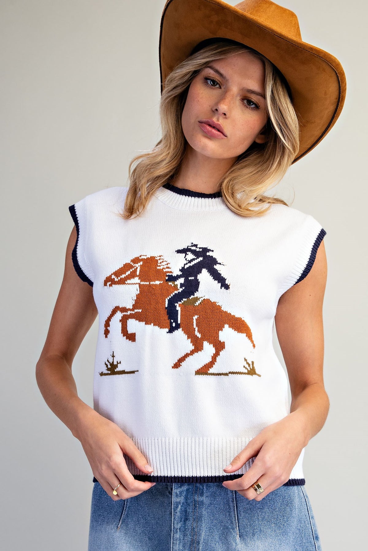 ee:some Western Inspired Knit Top