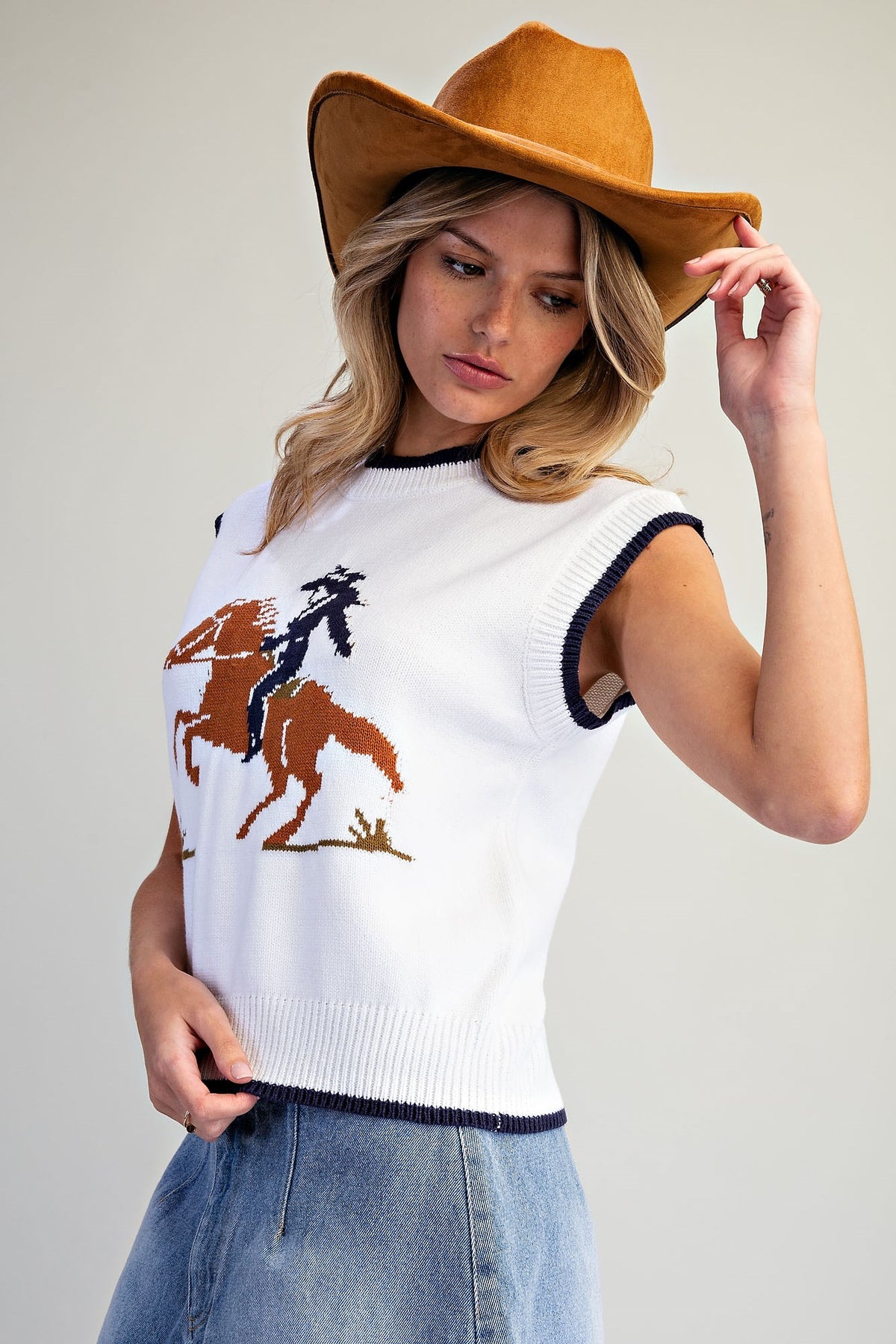 ee:some Western Inspired Knit Top