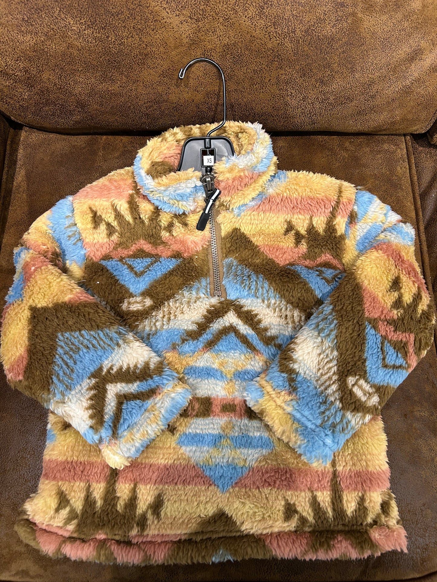 Roper Brown Aztec Print Jacket Girls