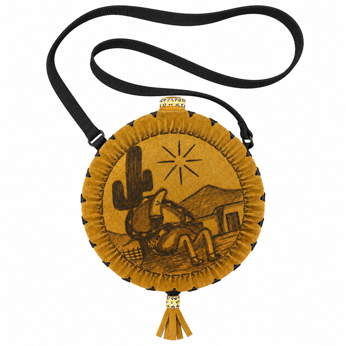 Western Leather Covered Water Canteen