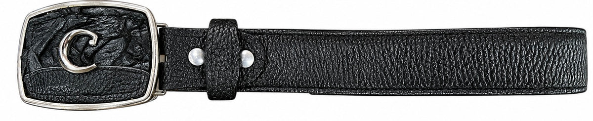 Genuine Fish Leather Inlay Western Men Belt