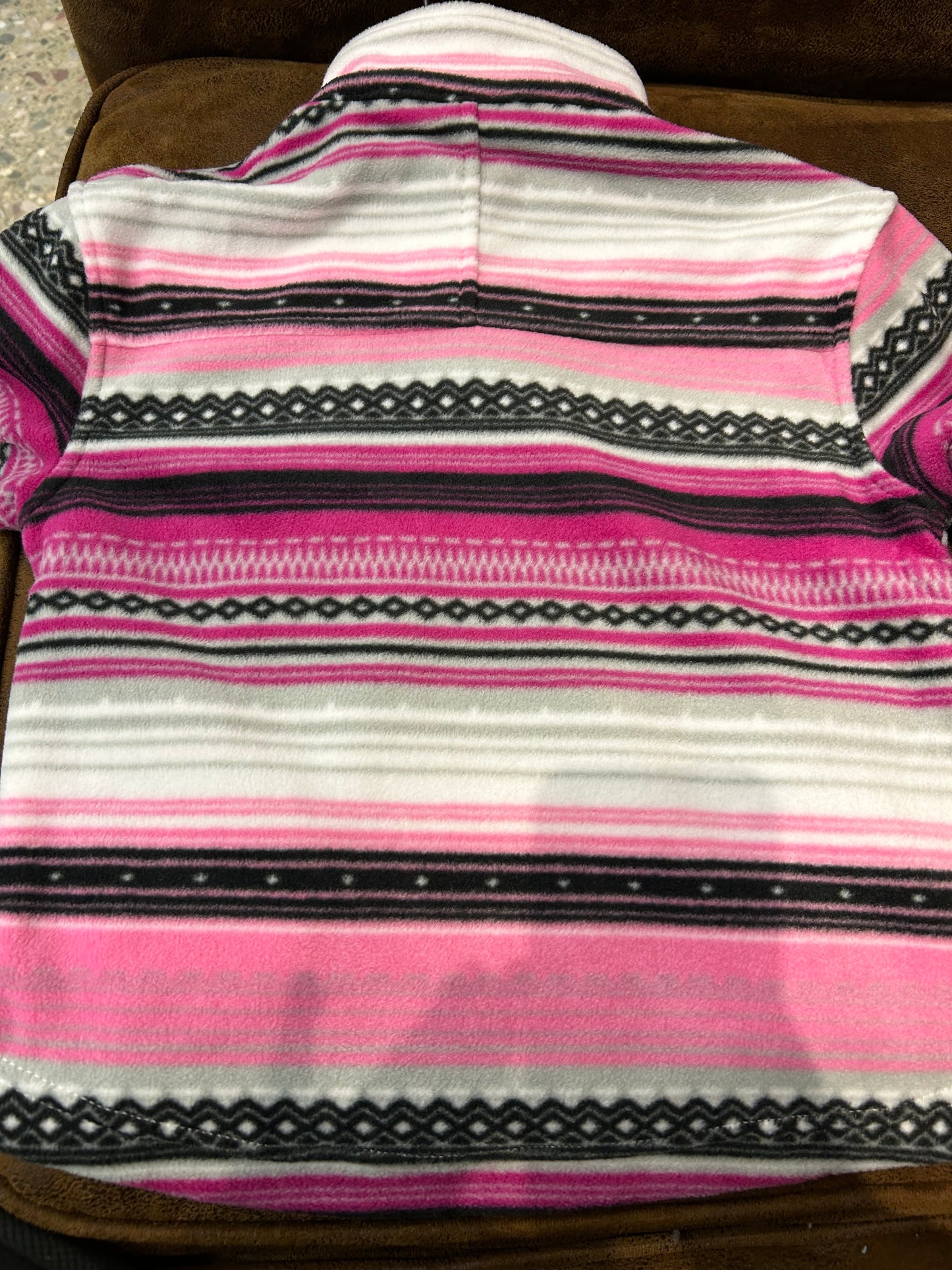 Roper Girl's Pink Aztec Printed Pullover