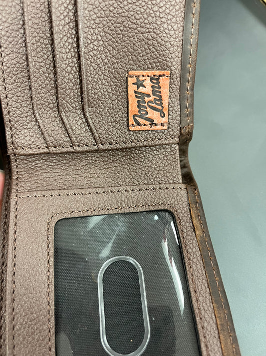 TL Genuine Leather Wallet Scroll with Caiman print