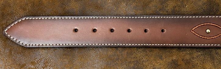 Women's Western Embroidered Studded Leather Belt