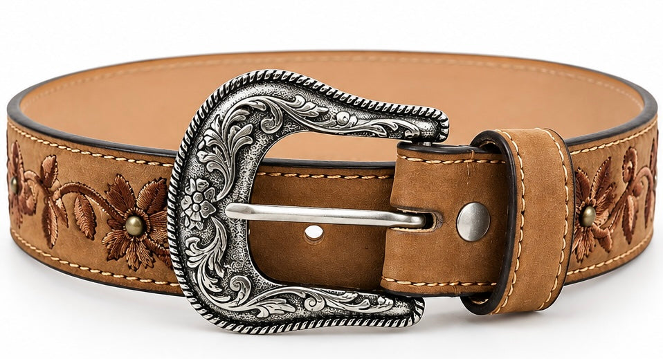 Western Floral Embroidered Women Belt
