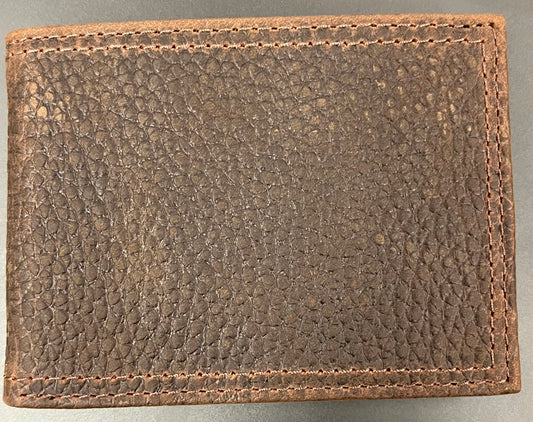 Justin Bifold Wallet Oiled Brown Textured Leather