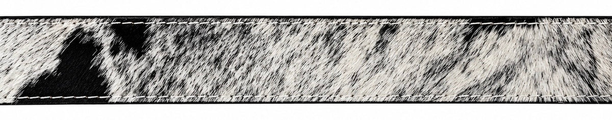 Black & White Hair-On Cowhide Western Belt