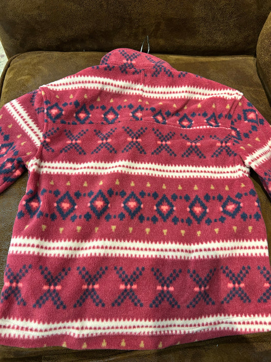 Roper Rusty Red Aztec Fleece Girls