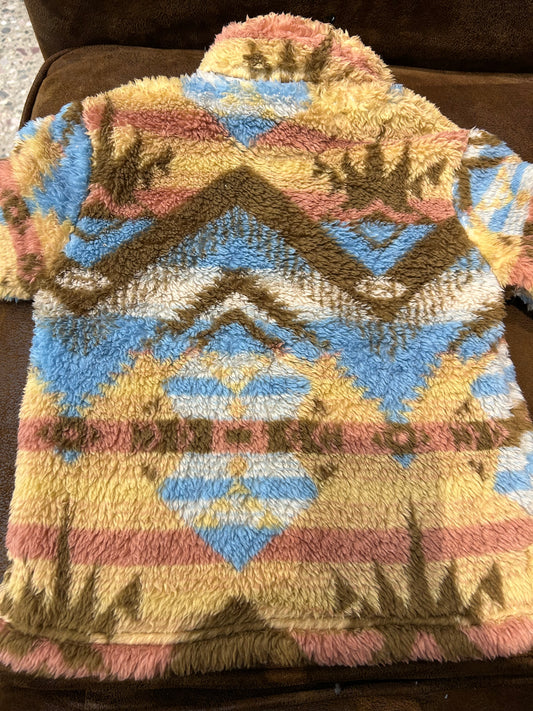 Roper Brown Aztec Print Jacket Girls