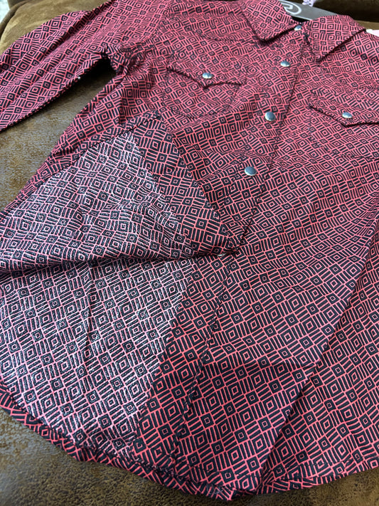 Roper Tribal Geo Print Girls Shirt