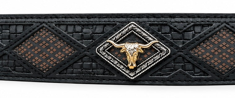 Longhorn Tooled Western Men Belt