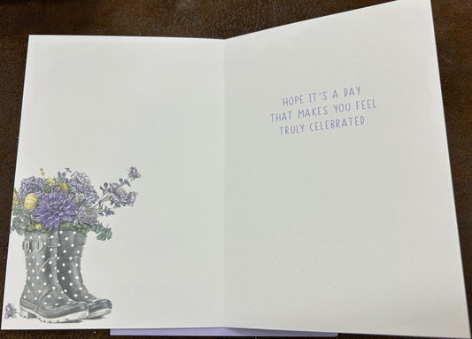 Happy Birthday Grandma with Bunches of love- Greeting card
