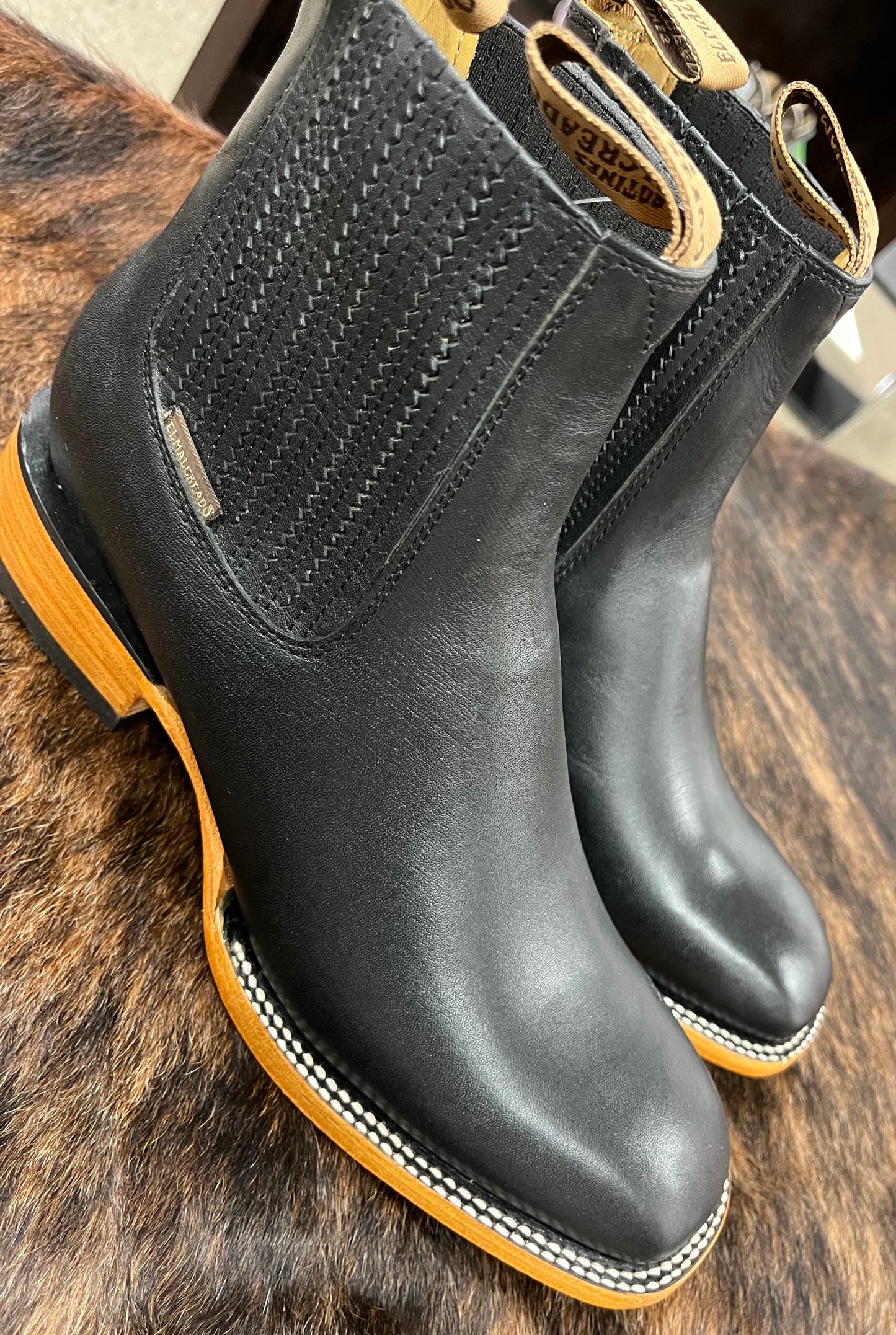 French Style Vegetable Tanned Leather Ankle Boot