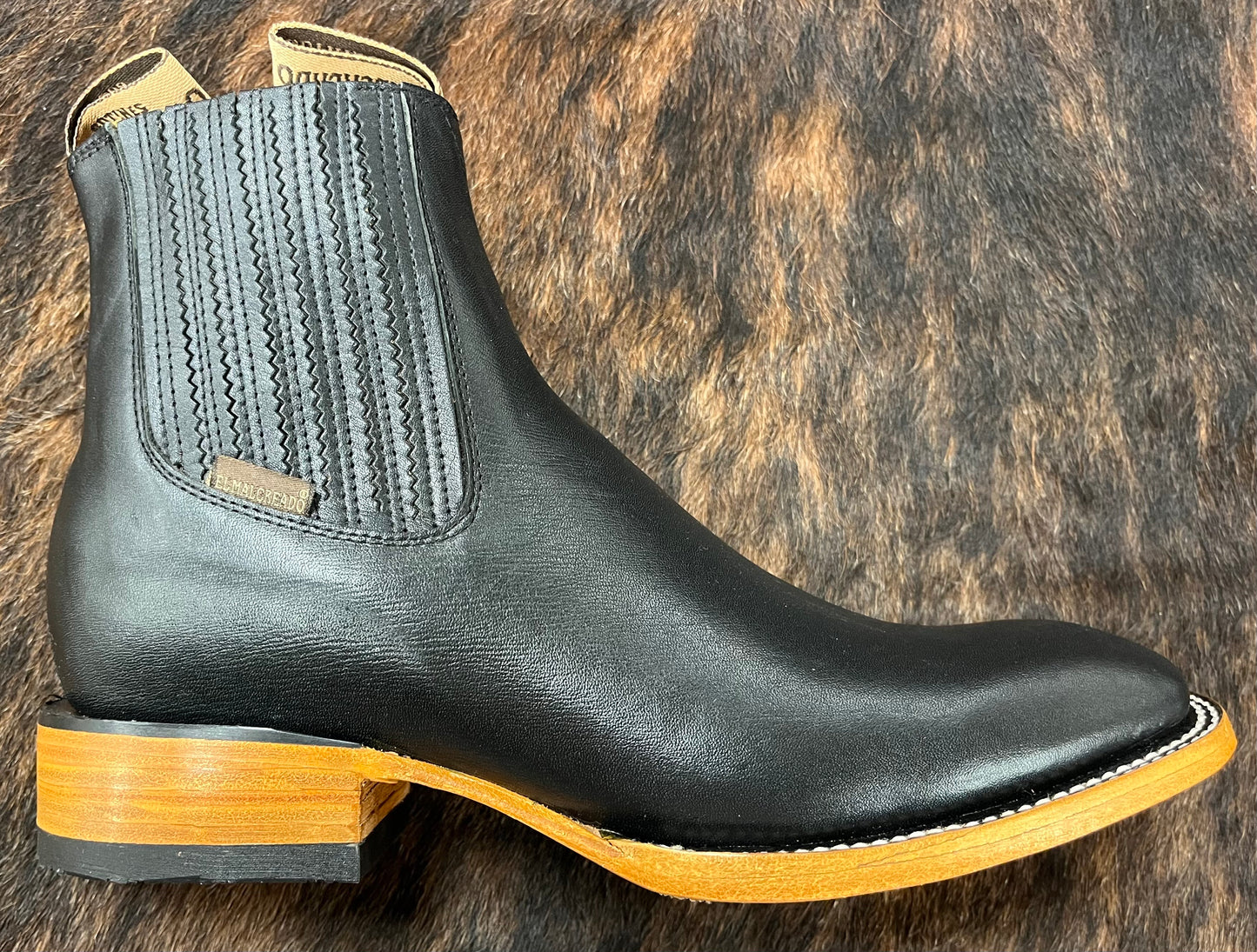 French Style Vegetable Tanned Leather Ankle Boot