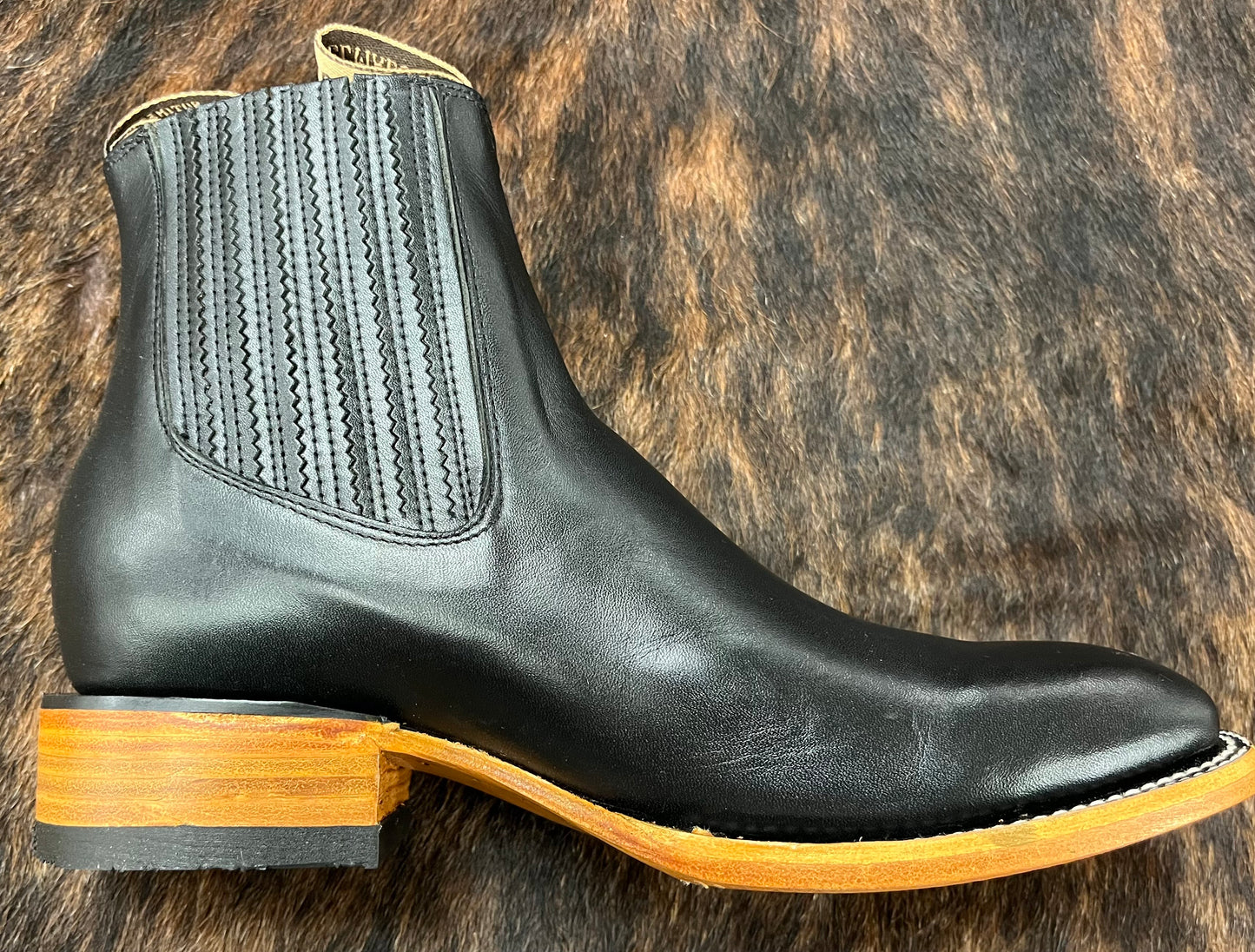 French Style Vegetable Tanned Leather Ankle Boot