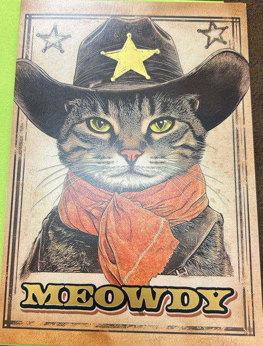 Meowdy Greeting Card