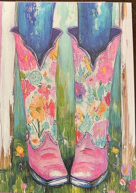 Sometimes you just gotta put your brave boots on- Greeting card