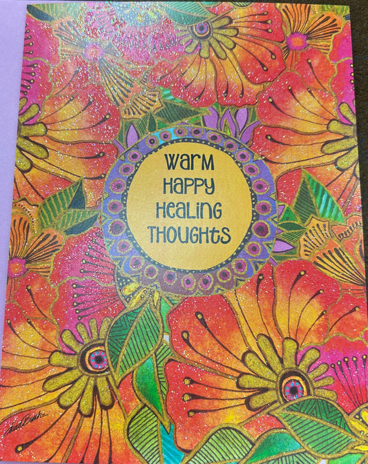 Warm, Happy, Healing, Thoughts-Greeting Card