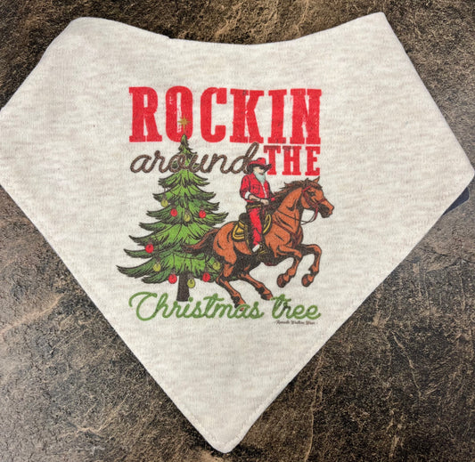 Infant Toddler Cowboy Santa Bandana Bib