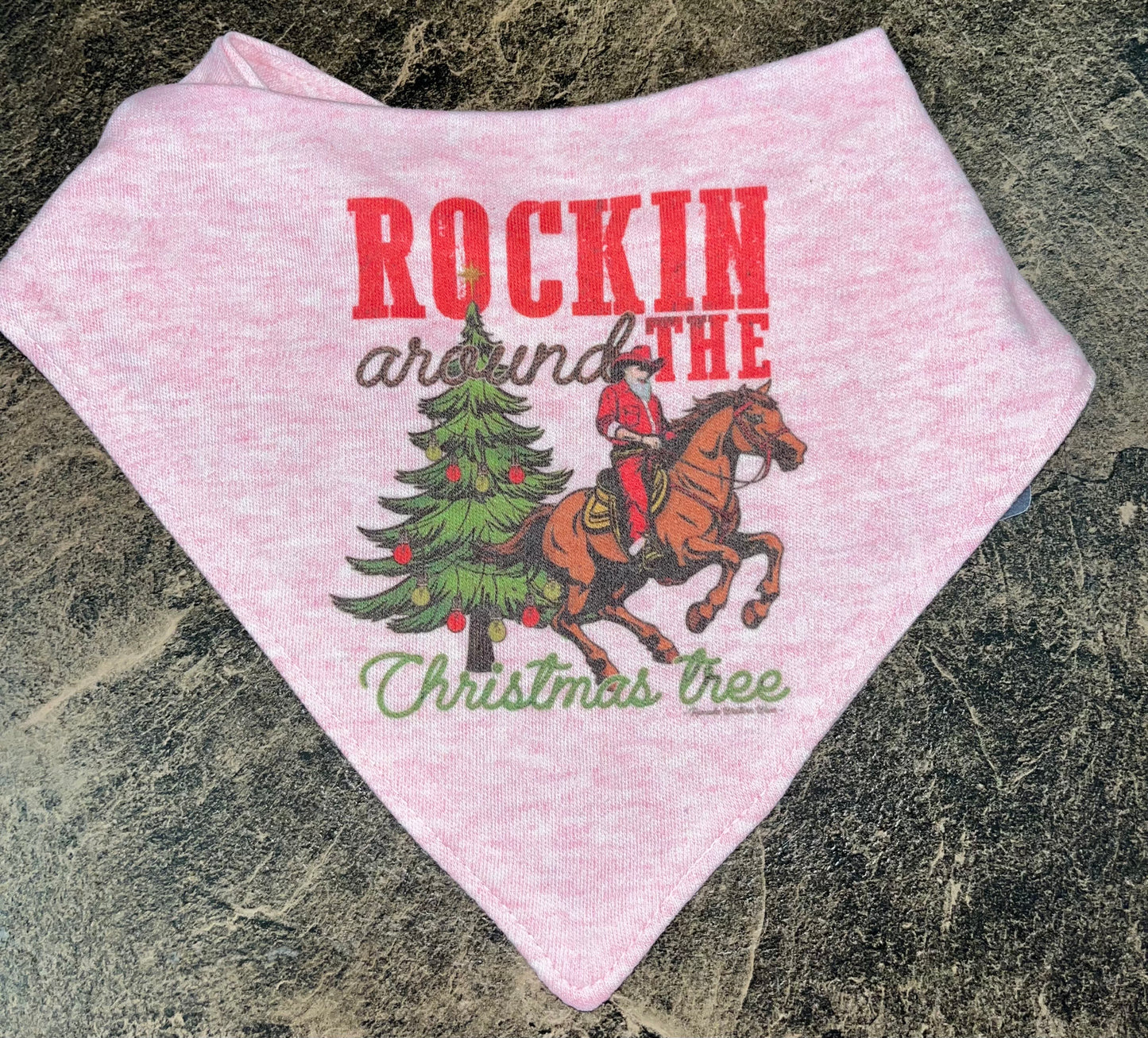 Infant Toddler Cowboy Santa Bandana Bib
