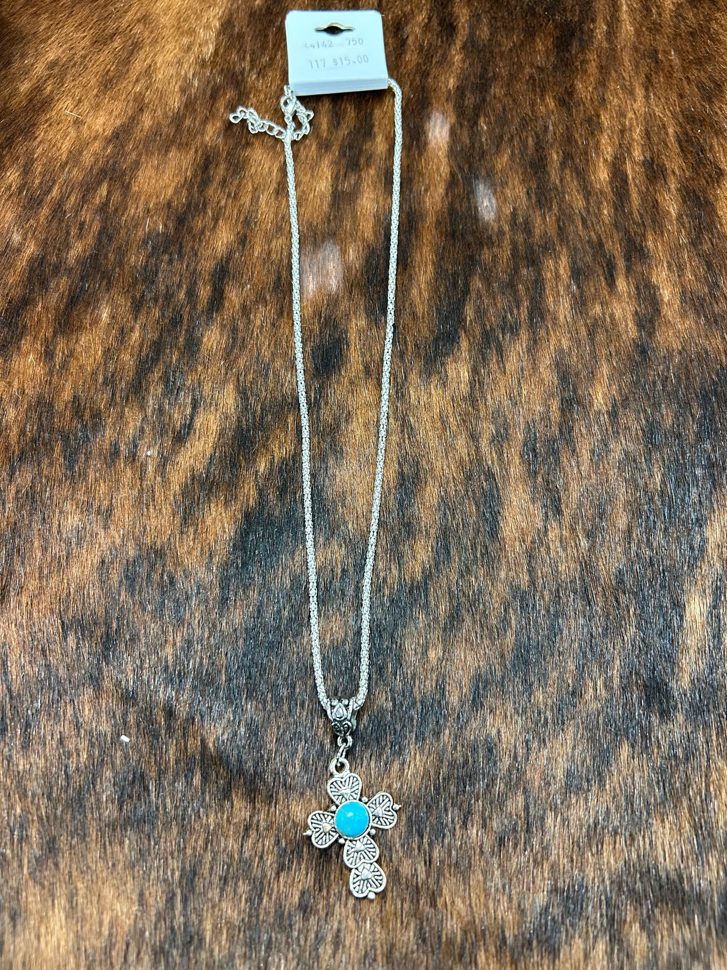 Turquoise Faith Cross Necklace
