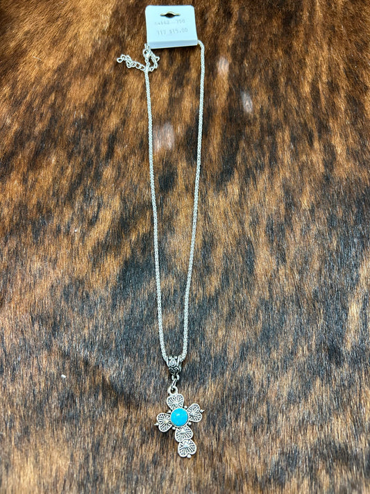Turquoise Faith Cross Necklace