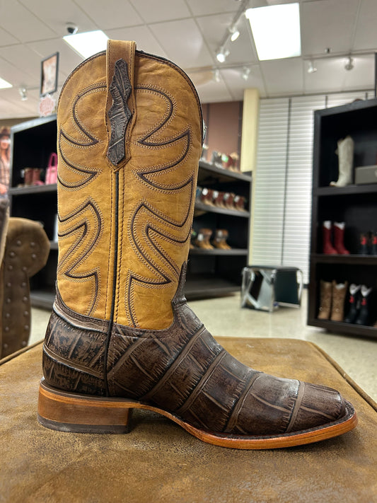 Rodeo Men Boot Printed Caiman Brown