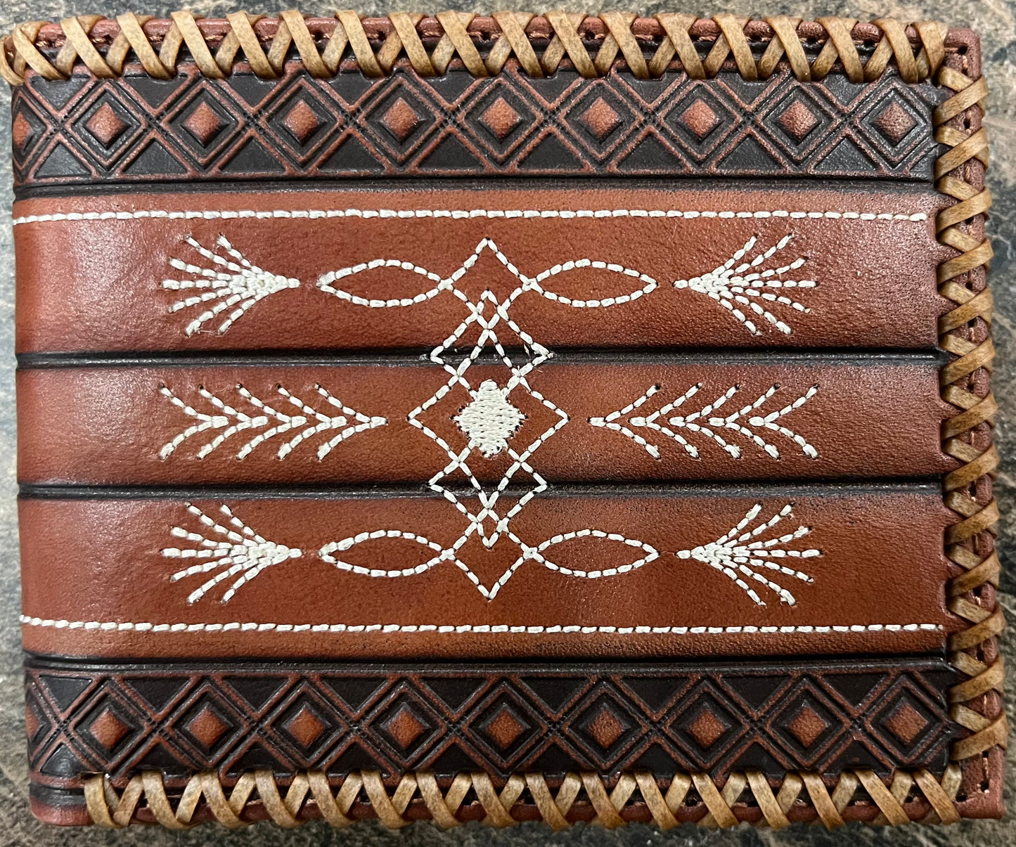 TL Bifold Wallet Toe bug Desing and Rawhide