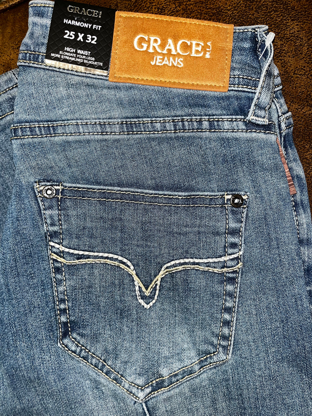 Grace in LA Simple Stitches Bootcut Jeans