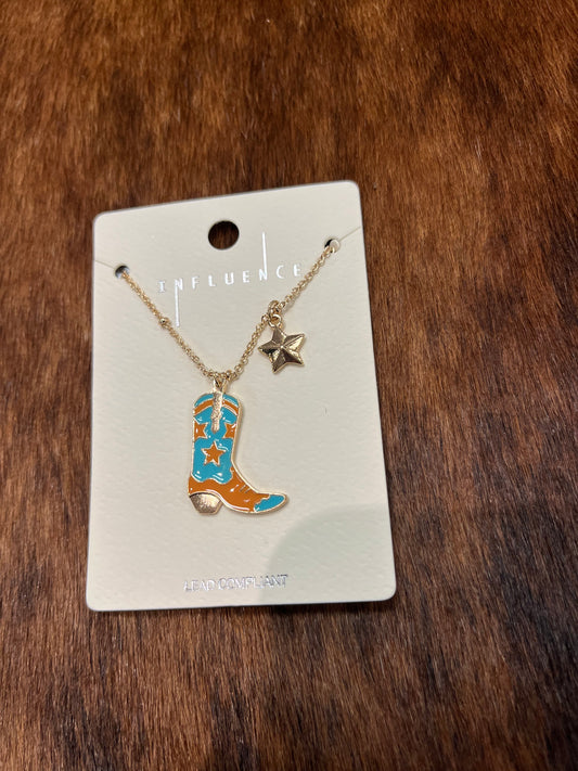 Necklace Boot Pendant