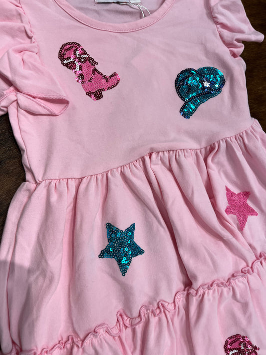 Cowgirl Sequin Girl Dress