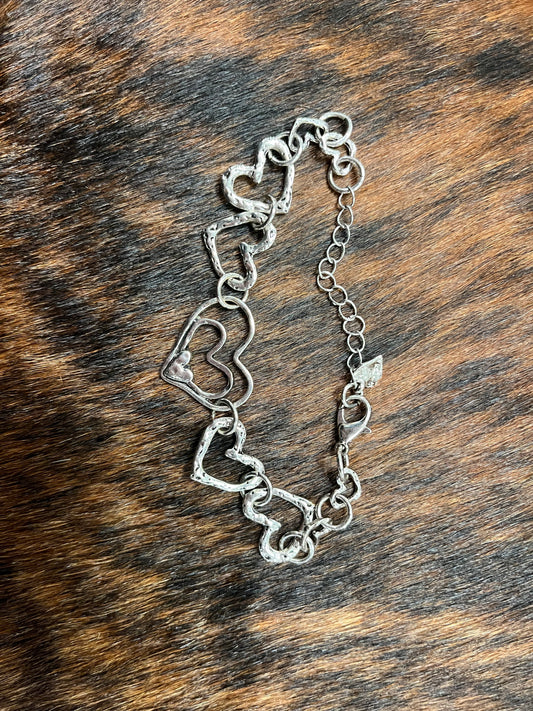 Rustic Heart Bracelet