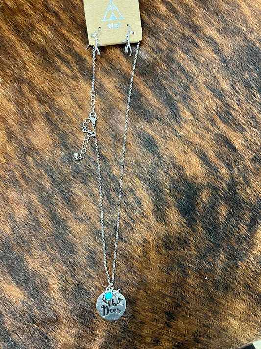 Deer Antler Jewelry Set