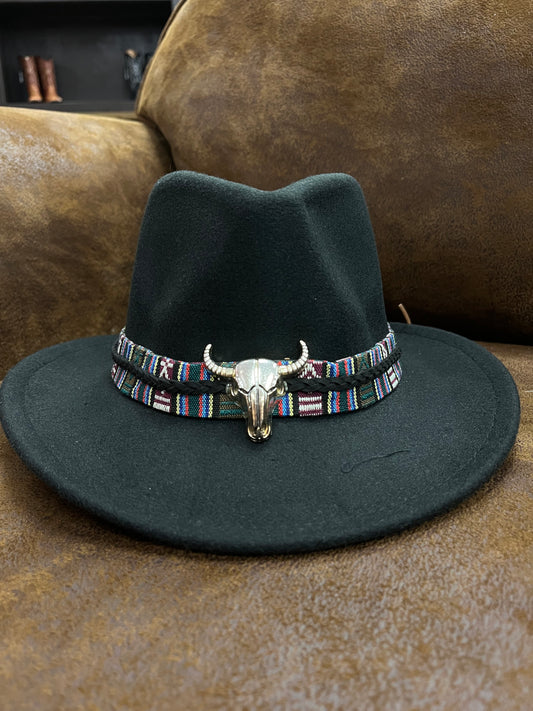 Suede Regular Cowboy with Long Horn Belt