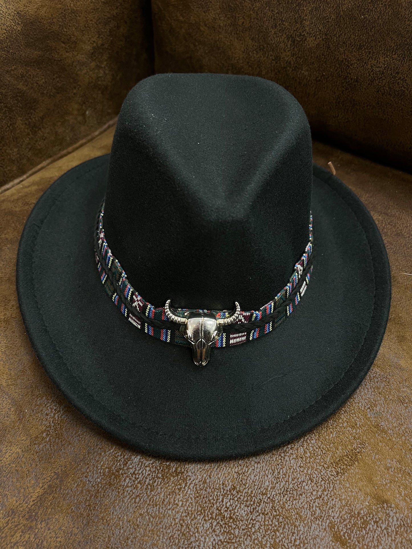 Suede Regular Cowboy with Long Horn Belt