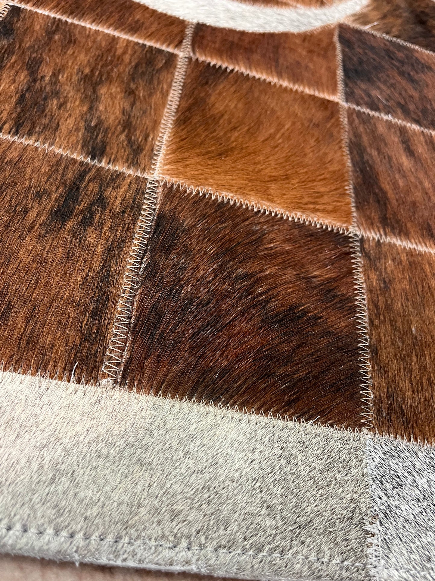 Longhorn Cowhide Patchwork Doormat